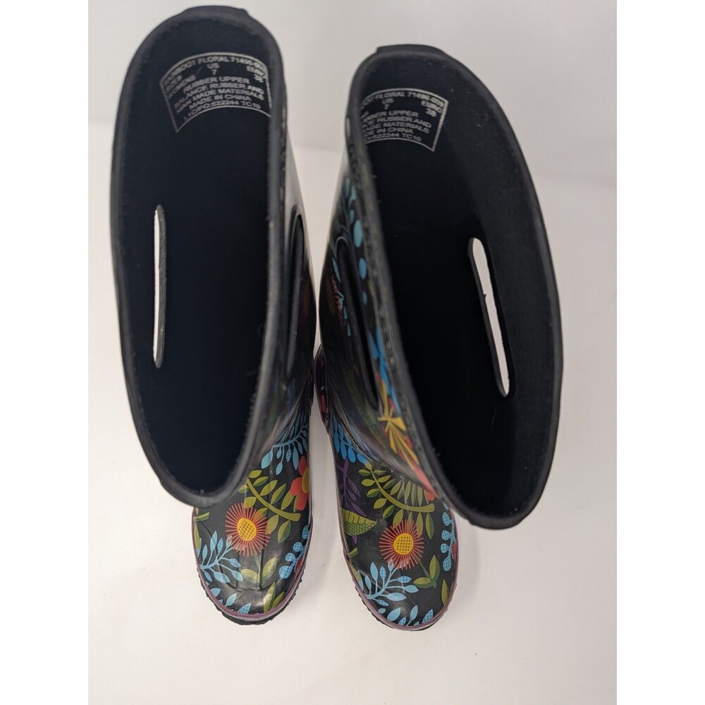 Bogs Women's Floral Rain Boots Sz 7 Waterproof Tall Cottagecore Garden Boho - Picture 6 of 9
